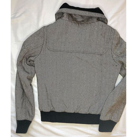 Heritage 1981 Bomber Jacket | Y2K Herringbone Wool Blend, Toggle Closures - Picture 4 of 8